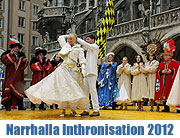 volkstümliche Inthronisation des Narrhalla Prinzenpaares @ Marienplatz München (©Foto:Martin  Schmitz)